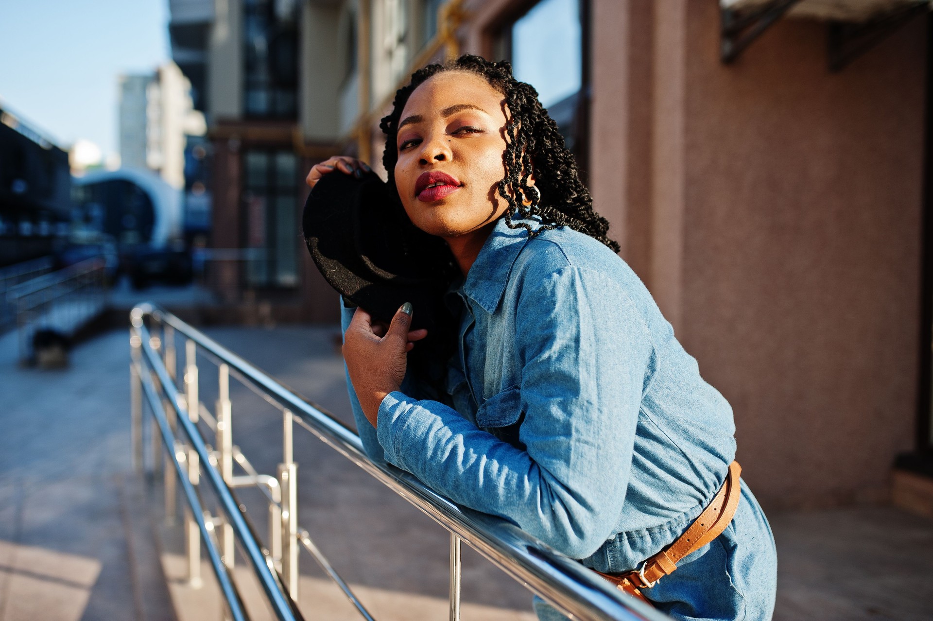 Stylish fashionable african american women